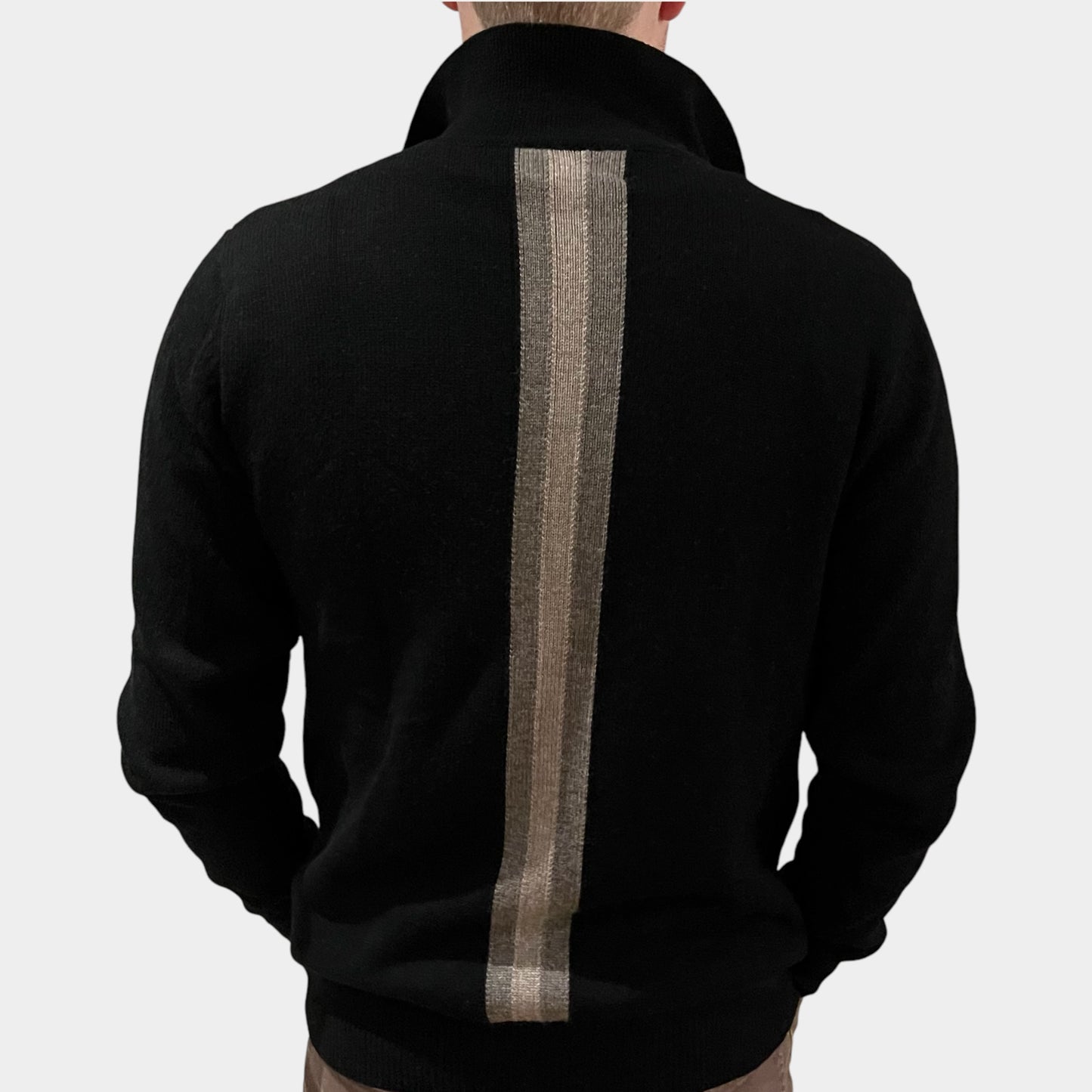 Fredrik cardigan - Svart/toast/ sand