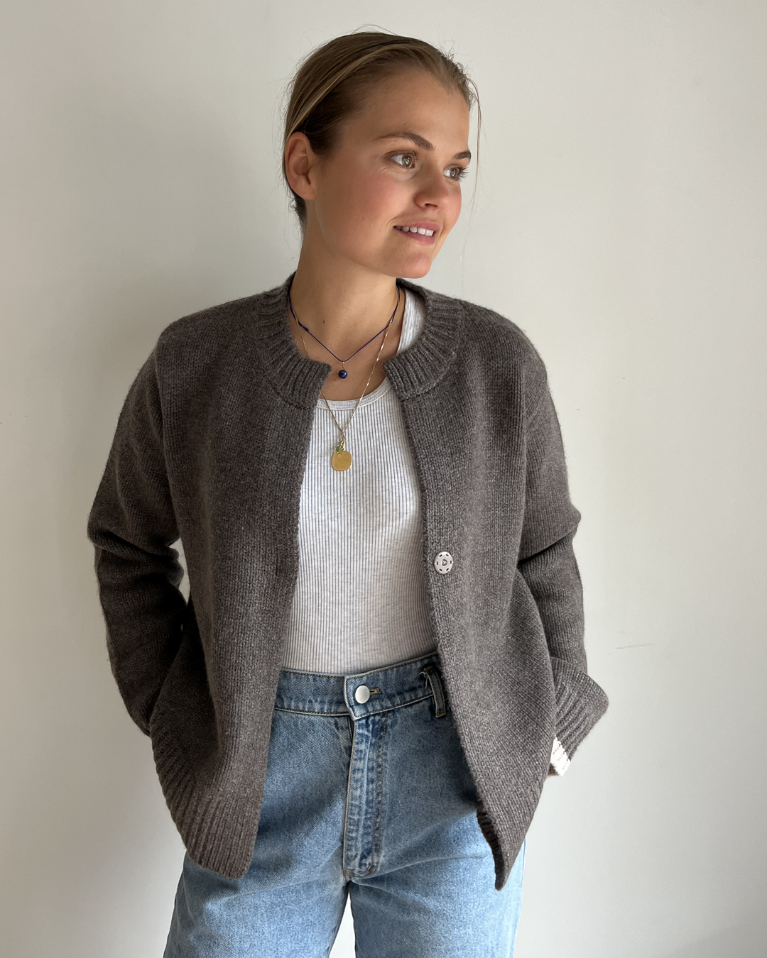 Floor cardigan Brun/sand
