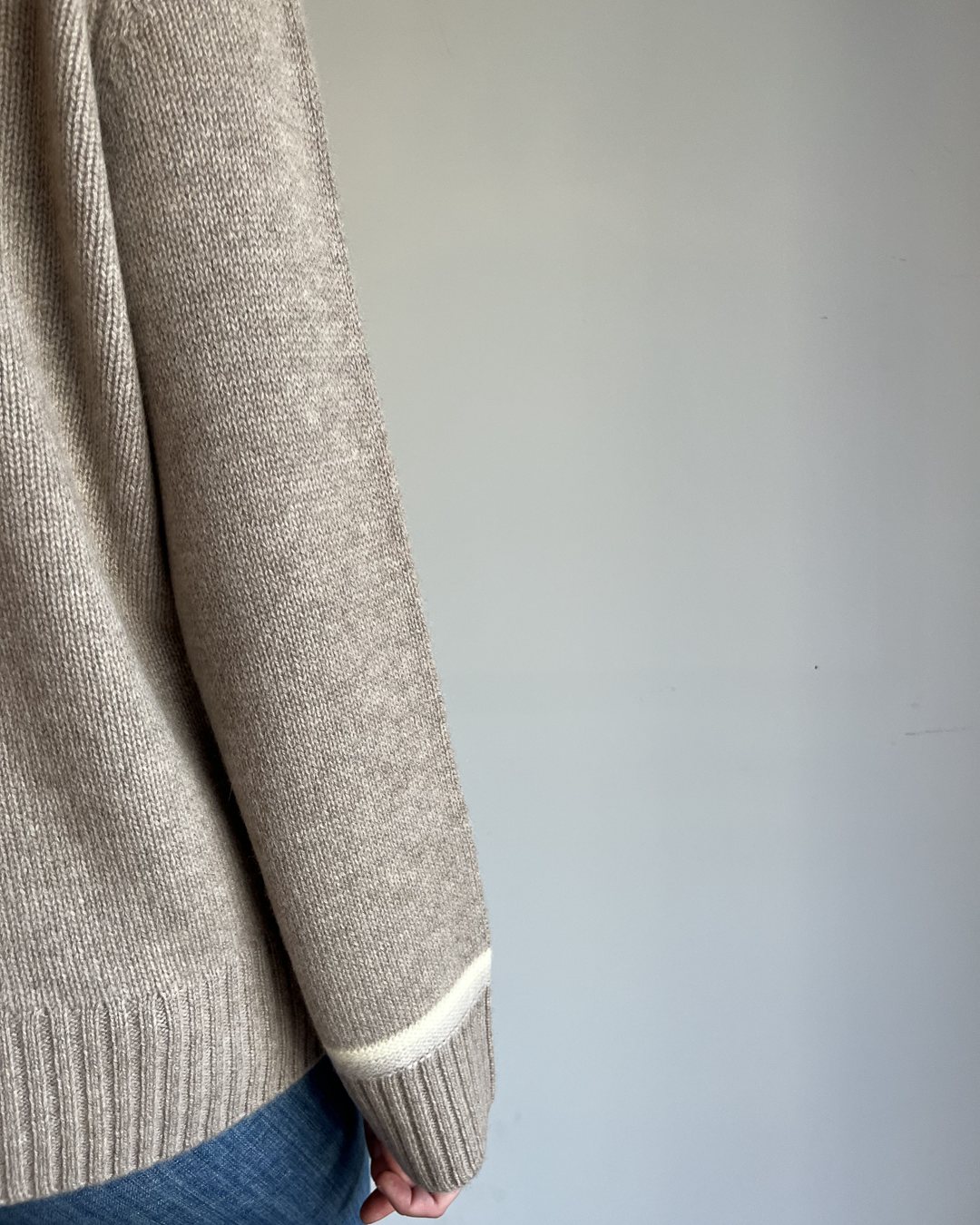 Gilli round neck cashmere - Light sand/sand/yellow