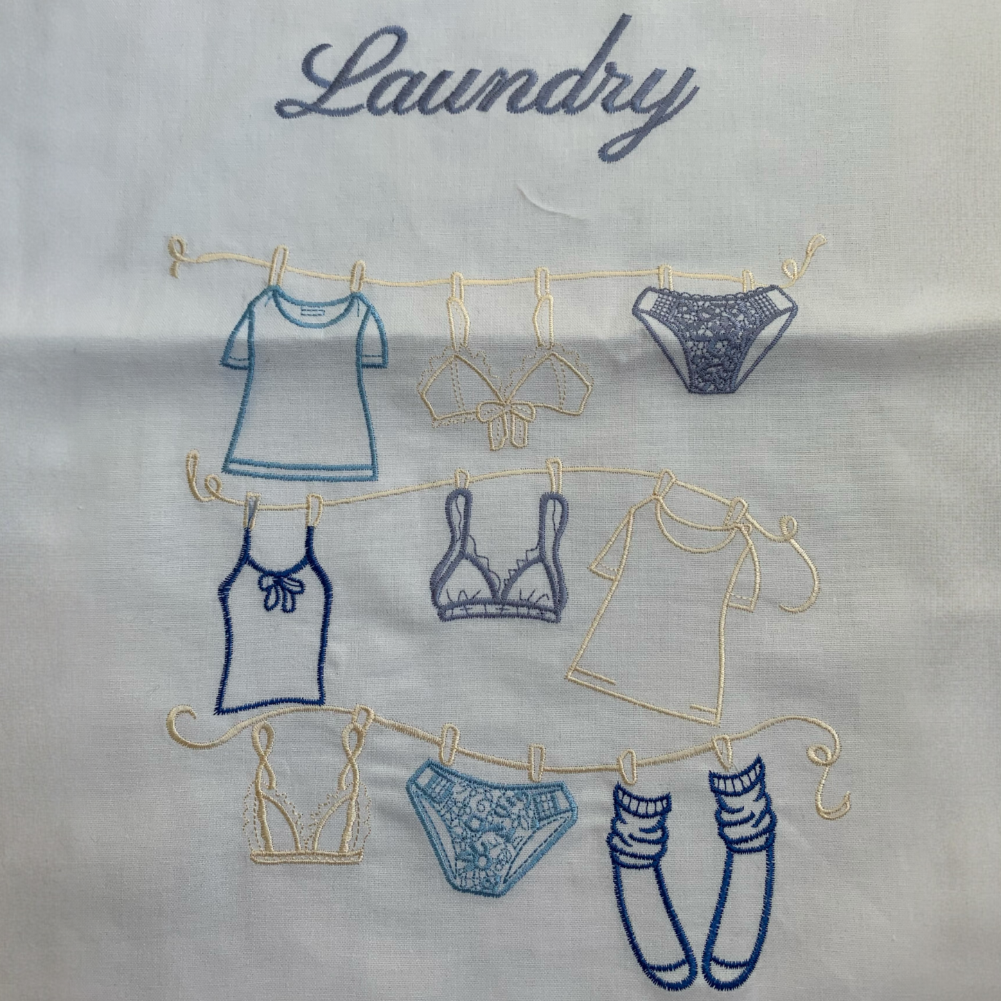 Eksklusiv skittentøypose i lin og bomull