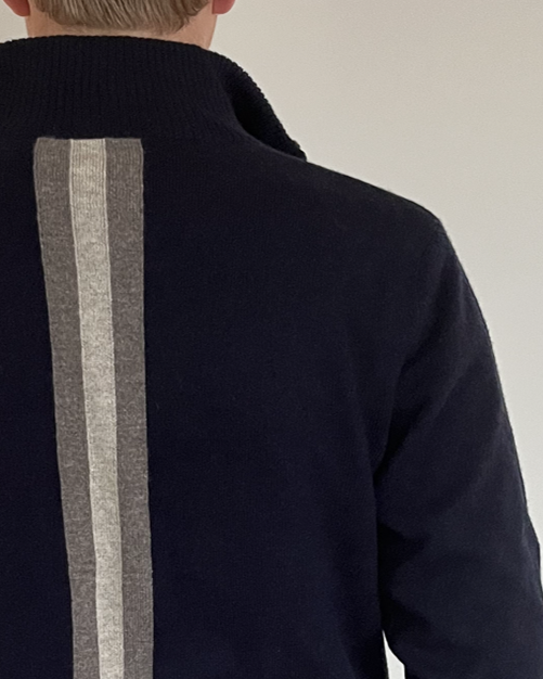 Thomas cardigan men - Navy/ sand