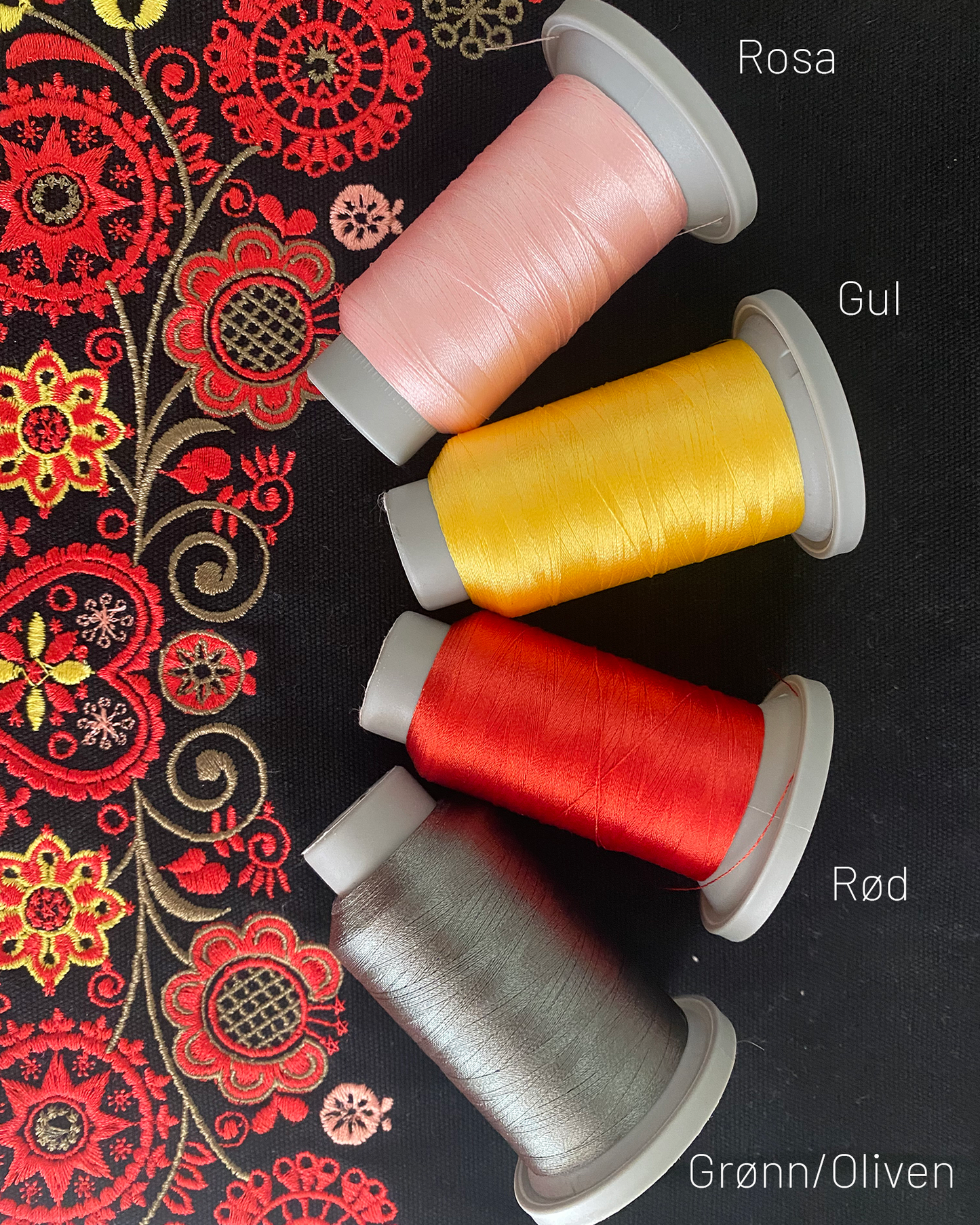 Skjortepose hvit - rød/grønn/gul