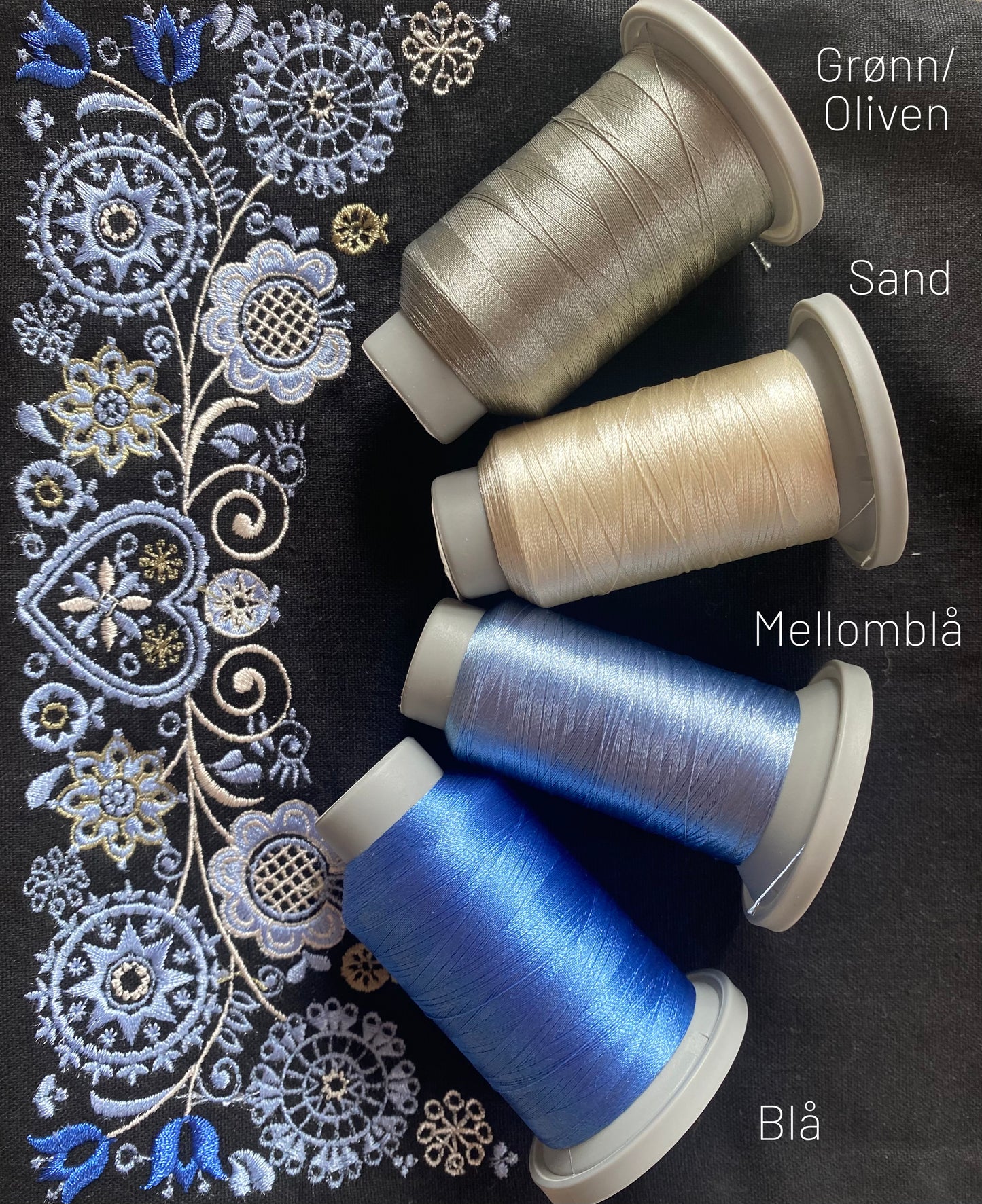 Klespose svart - blå/lyseblå