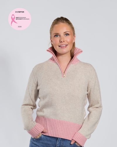 Zip sand/rosa