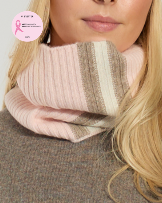 Cashmere neck Light pink/dark sand