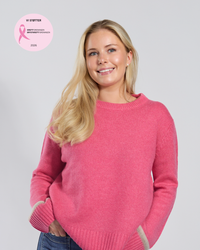 Gilli round neck kashmir - Rosa/sand/lyssand