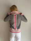Contrast cardigan Grå/rosa/lyserosa