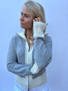 Contrast cardigan Grå/offwhite