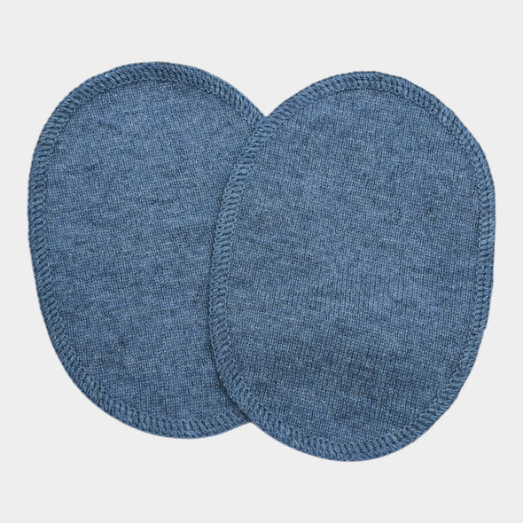 Albue patches denim lyseblå