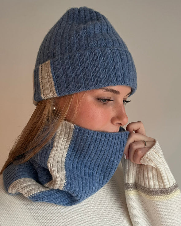 Kashmirlue mellomblå/lyssand