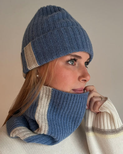 Kashmirlue mellomblå/lyssand