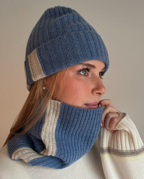 Kashmirlue mellomblå/lyssand