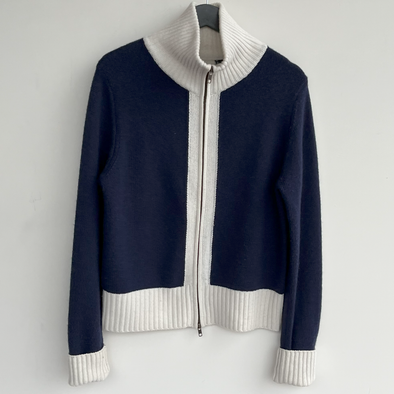 Cardigan Navy offwhite / Pre Loved