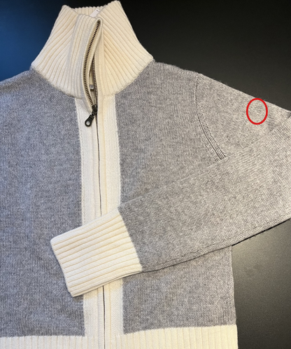 Contrast cardigan Grå/offwhite