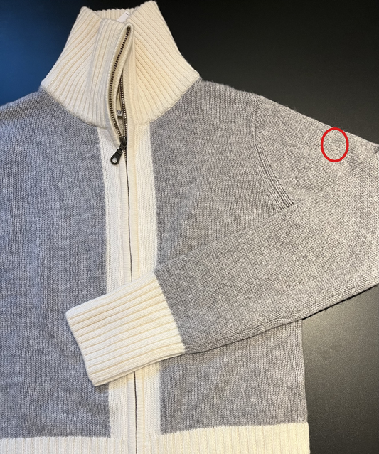 Contrast cardigan Grå/offwhite