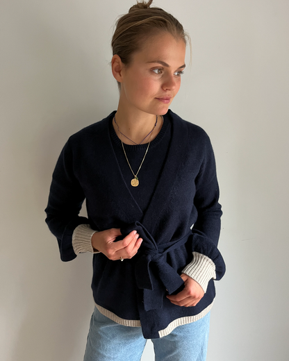 Spoonie Cardigan - Navy/sand
