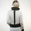 Contrast cardigan offwhite / Oliven