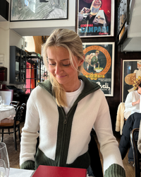 Contrast cardigan offwhite / oliven