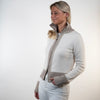 Contrast cardigan Offwhite / Toast
