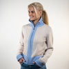 Contrast cardigan Sand / Lyseblå