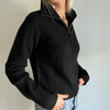Contrast cardigan Sort / Sand