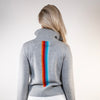 Contrast cardigan Grå/rainbow
