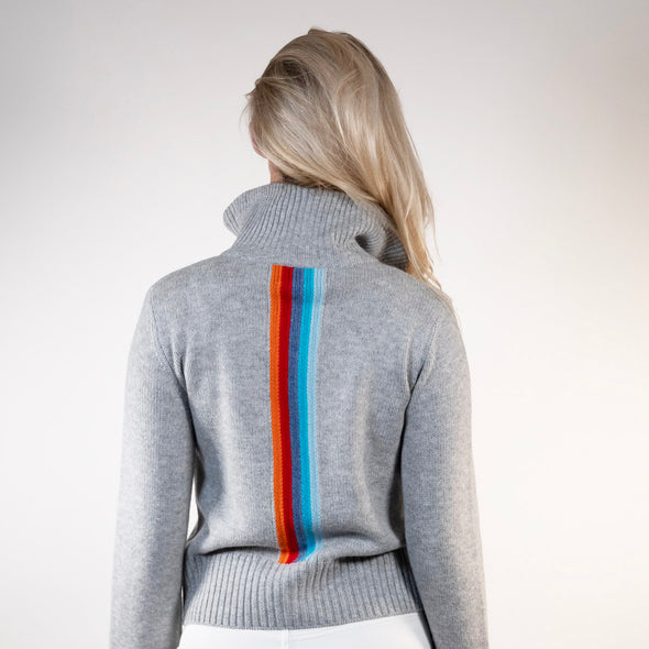 Contrast cardigan Grå/rainbow