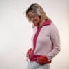 Contrast cardigan Lyserosa/rosa/oransje