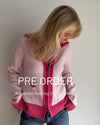 Celeste hood cardigan Lyserosa/rosa/sand - KAN FORHÅNDSBESTILLES NÅ