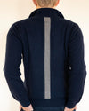 Christian half zip herre kashmir - navy/sand