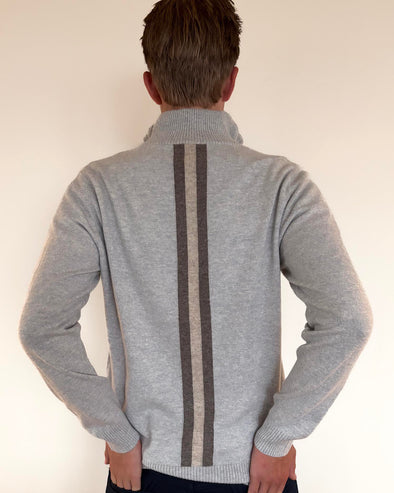 Thomas cardigan herre - Lyseblå/sandfarger