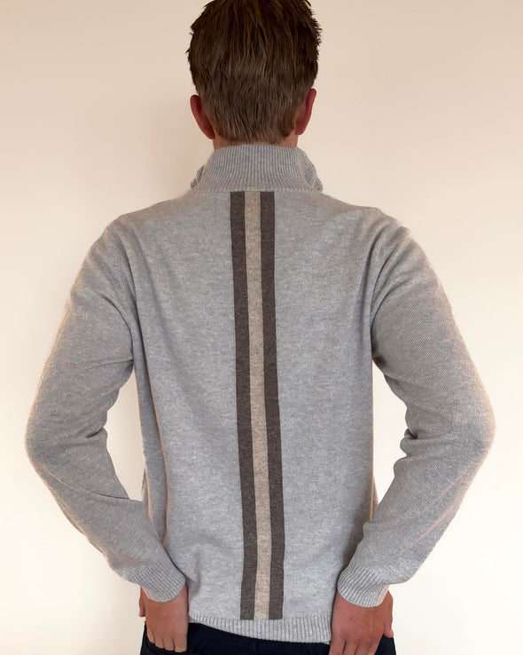 Thomas cardigan herre - Lyseblå/sandfarger