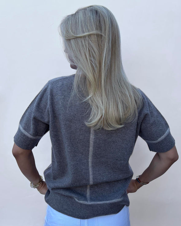 Colette short sleeve - Mørk toast/lyssand