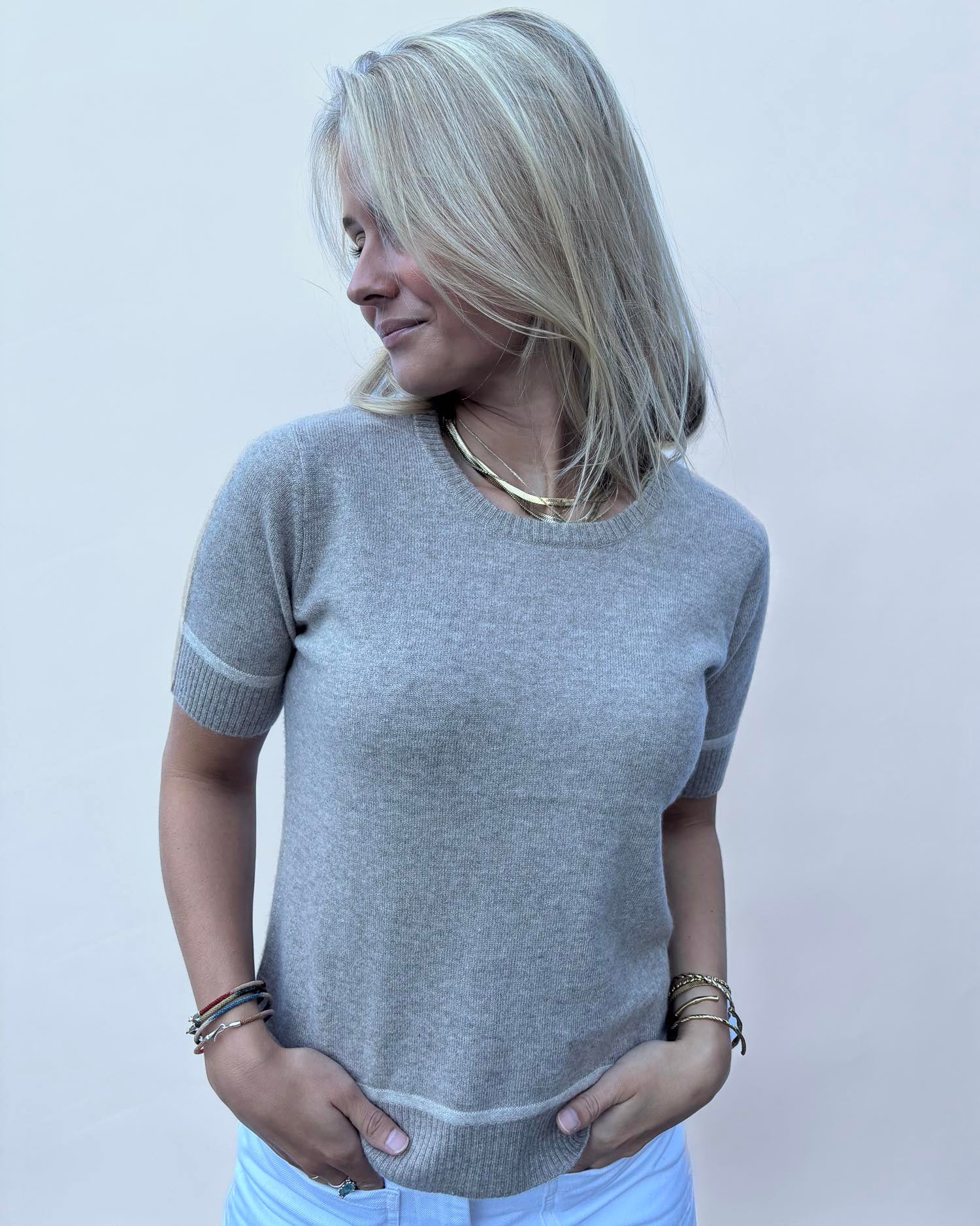 Colette short sleeve - Sand/light sand