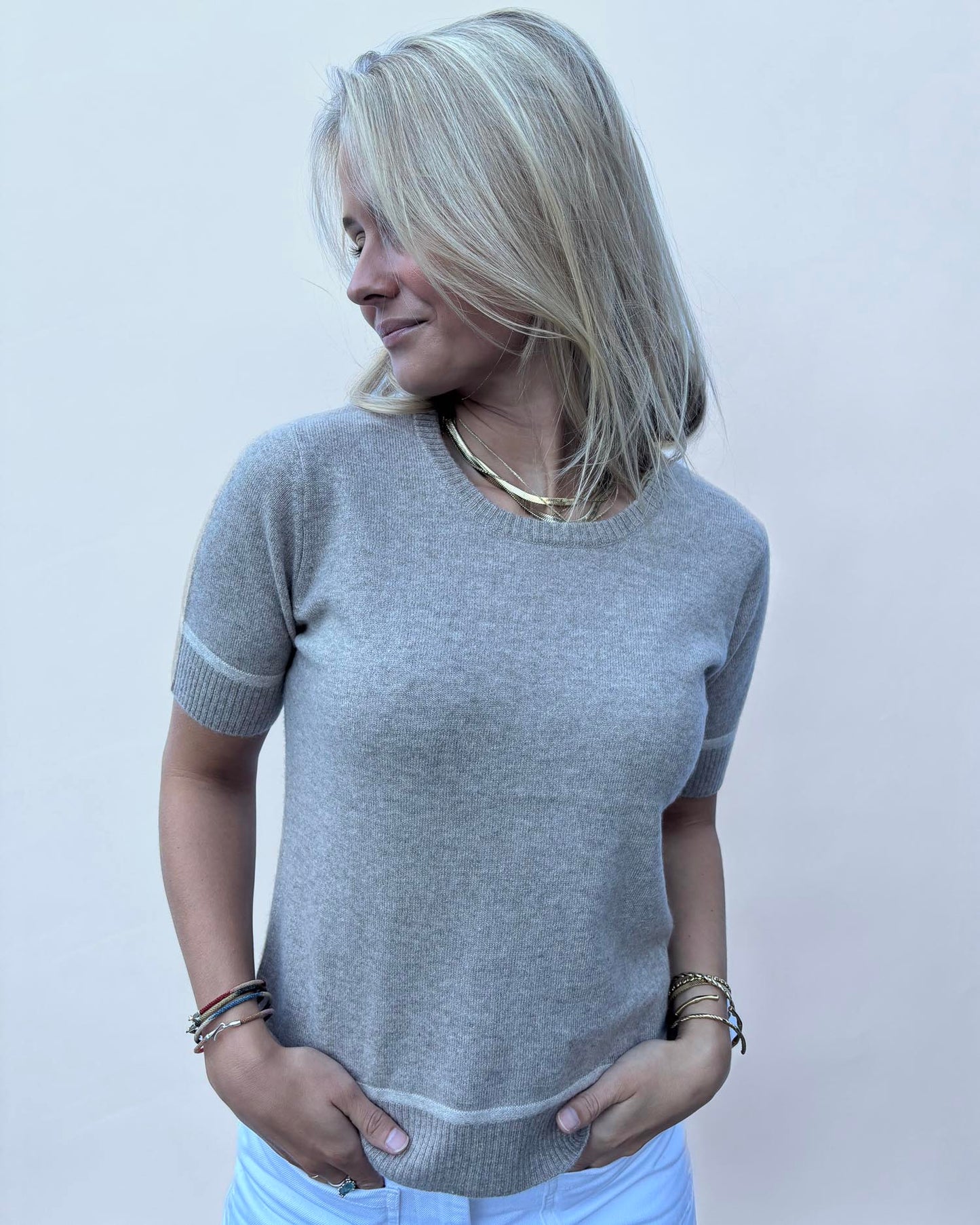 Colette short sleeve - Sand/light sand