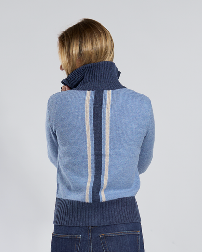 Contrast Cardigan Denim Blue/Navy