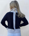 Contrast cardigan Navy / Offwhite