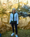 Contrast cardigan offwhite / Oliven