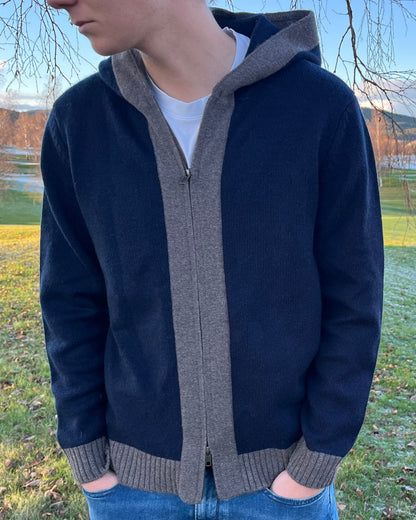 Didrik Cardigan - Navy / dark sand