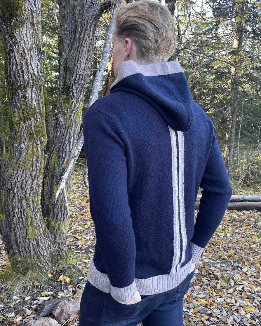 Didrik Cardigan - Navy / sandfarger