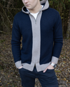 Didrik Cardigan - Navy / sandfarger