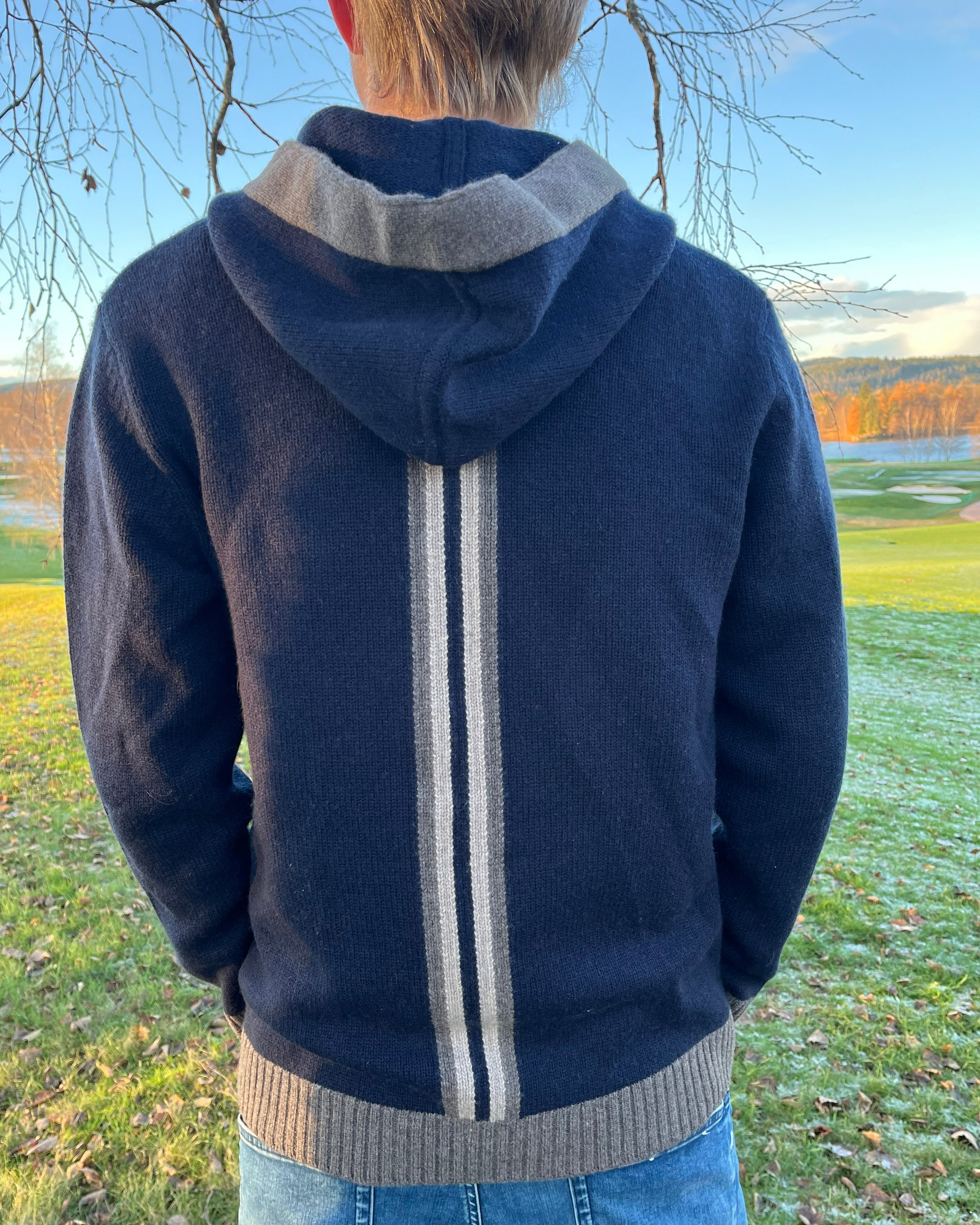 Didrik Cardigan - Navy / dark sand