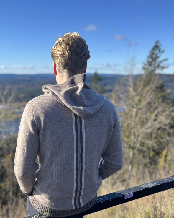 Didrik Cardigan - Mørk sand / sandfarger