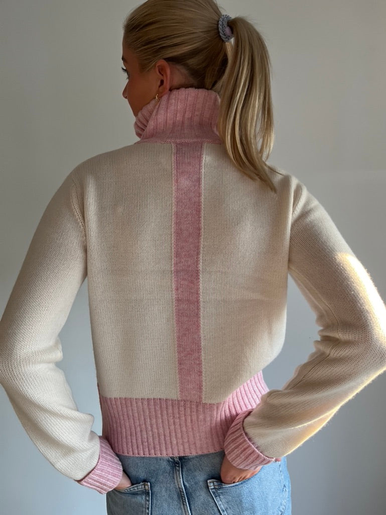 Zip Offwhite/light pink