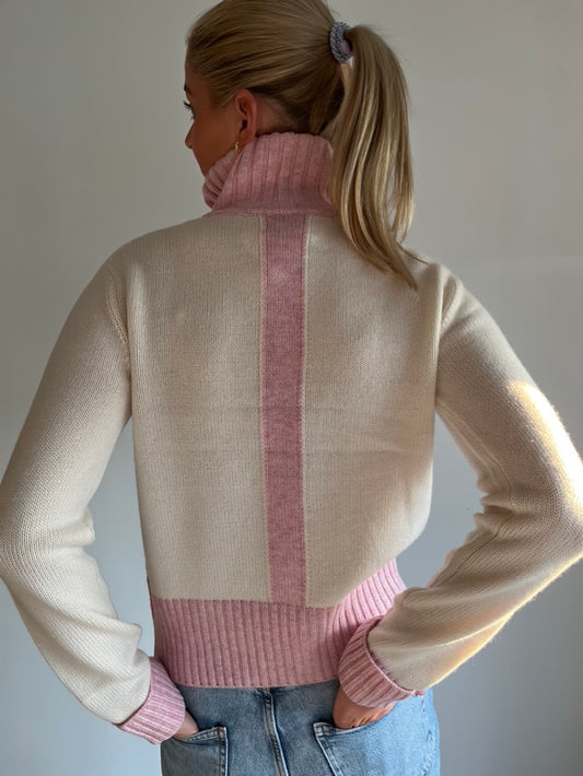 Zip Offwhite/lyserosa