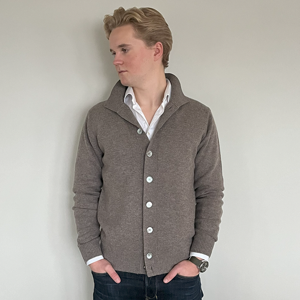 Fredrik cardigan - Toast / sand/toast