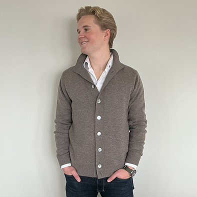 Fredrik cardigan - Toast / sand/toast