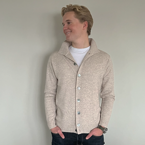 Fredrik cardigan - Sand / toast/sand