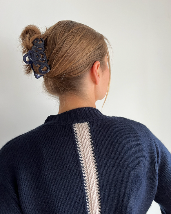 Floor cardigan Navy/sand