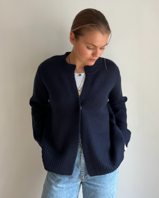 Floor cardigan Navy/sand